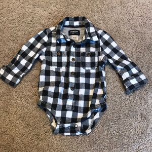 Fleece Plaid Onesie